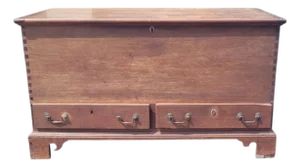 Late 18th Century Large Two Drawer American Chippendale Blanket Chest
