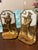 Art Deco Early 20th Century Art Deco Brass Enamel Bookends Chinese Woman Flute Moonlight Sonata For Sale - Image 3 of 5