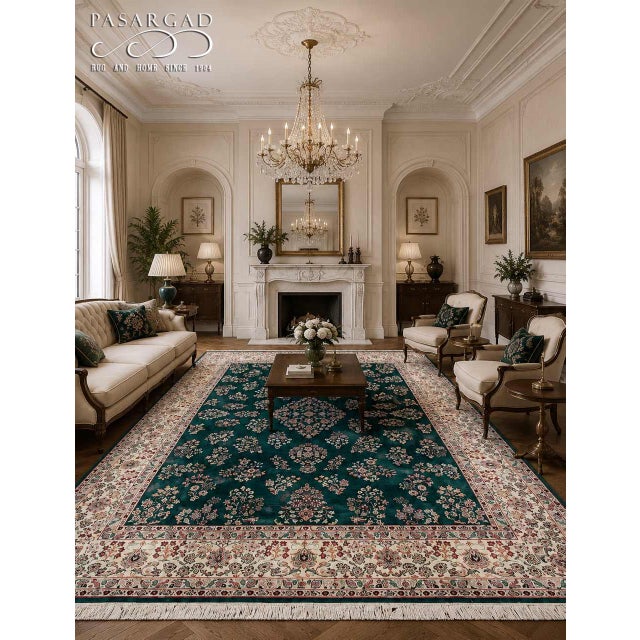Pasargad DC Fine Hand Knotted All Over Design Rug For Sale - Image 4 of 4