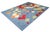 A beautiful hand knotted modern kilim made of 75% wool & 25% cotton, dyed with all natural dyes made from vegetable...