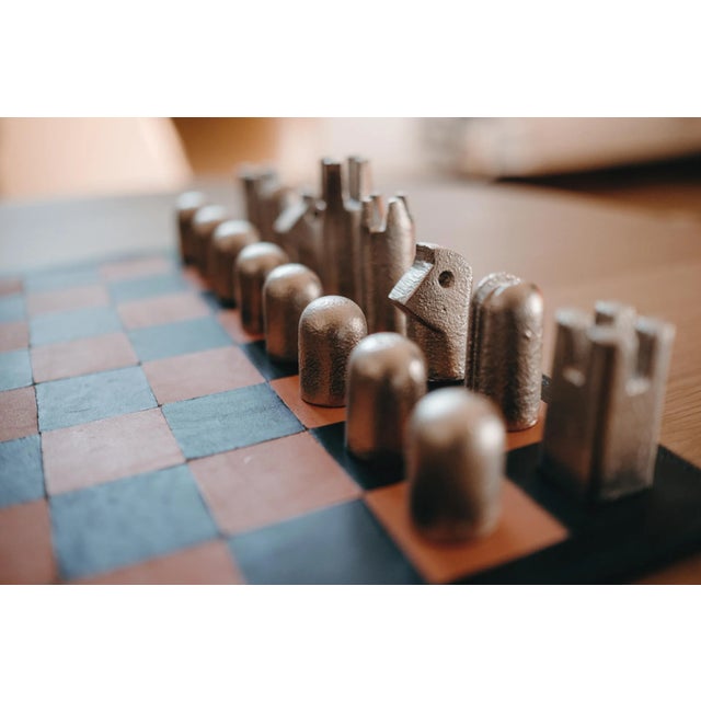 Metal Carl Auböck Chess Set #5606 For Sale - Image 7 of 11