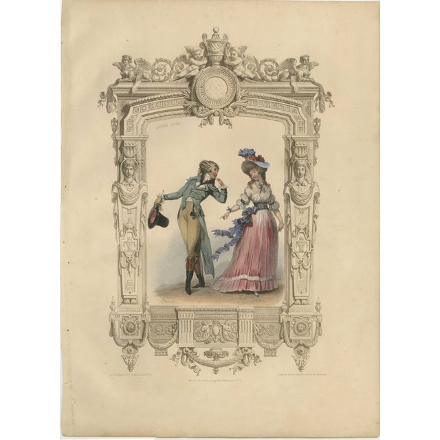 Achille Devéria, Promenade Costume, 1847, Lithograph For Sale