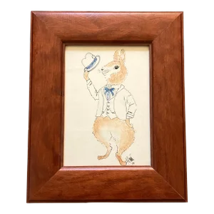 1970’s Original Illustrative Rabbit Watercolor Painting