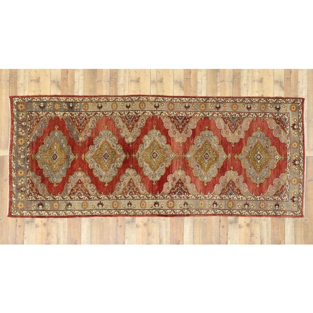 Vintage Turkish Oushak Gallery Rug, Wide Hallway Runner - 04'11 X 11'11 For Sale - Image 9 of 9
