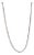 Wheat Chain Necklace 29.75" 1.4mm 14k White Gold For Sale