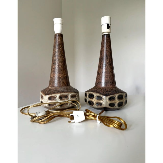 Handmade Table Lamps by Marianne Starck for Michael Andersen & Son, Denmark, 1970s, Set of 2 For Sale - Image 6 of 8
