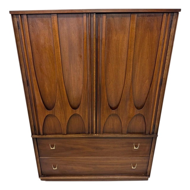 Mid-Century Modern Broyhill Brasilia II Walnut Armoire For Sale