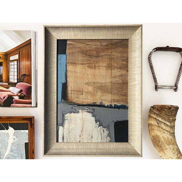 2020s "Avalanche" Abstract Art in Vintage Frame, Transitional Wall Art by JTS For Sale - Image 5 of 10