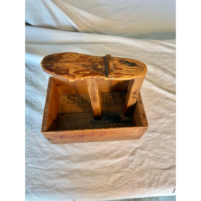 Early 20th Century Early 20th Century Pine Shoe Shine Box For Sale - Image 5 of 12