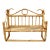 Vintage Boho Bamboo & Rattan Wall Shelf With Towel Bar — Scroll Arm Design For Sale