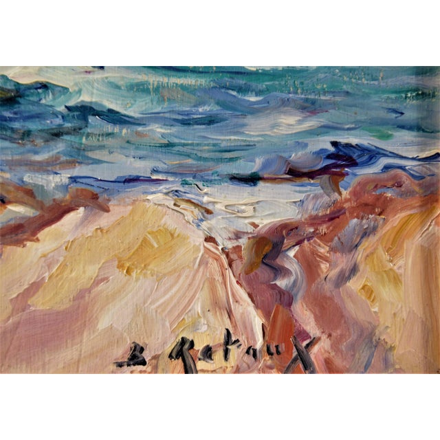 Impressionist Bruno Retaux, La Mediterranee, 1973 For Sale - Image 3 of 7