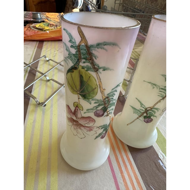 Glass Paste Vases, Set of 2 For Sale - Image 3 of 5