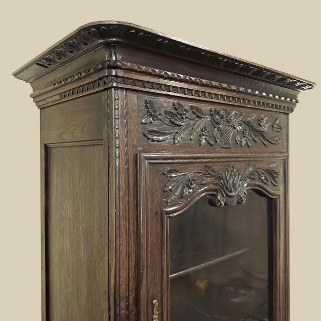 Wood 19th Century Country French Two-Tiered Vitrine For Sale - Image 7 of 12