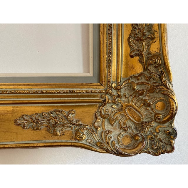 Early 20th Century Vintage Carved Gilt Wood Frame For Sale - Image 5 of 11