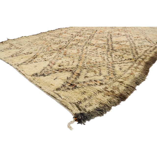 Mid 20th Century Vintage Moroccan Beni Ourain Rug - 06'07 X 09'09 For Sale - Image 5 of 9