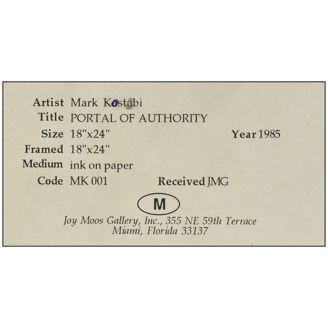 Mark Kostabi Late 20th Century Portal of Authority, Mark Kostabi For Sale - Image 4 of 5