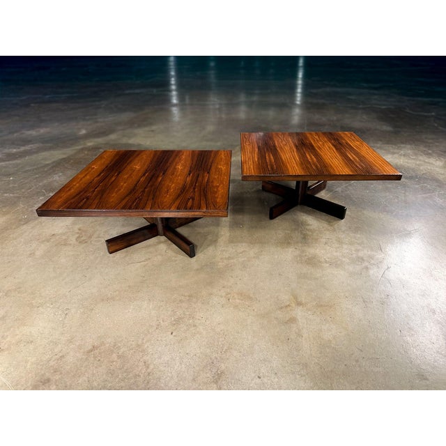 Chanceler Side Tables in Rosewood and Metal, Jorge Zalszupin, 1960s For Sale - Image 16 of 16