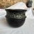 1990s Hand-Painted Black Clay Pot/Vase Featuring Cracked Design For Sale - Image 9 of 9