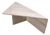 Late 20th Century Modern to Postmodern Triangle Travertine Coffee or Cocktail Table Style of Up & Up For Sale