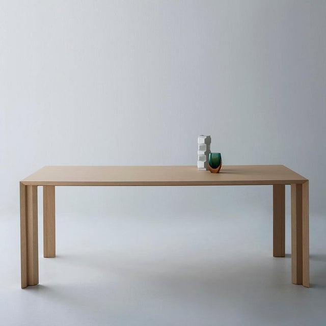 Striped dining table in wood by sebastiano bottos unique dimensions: d 90 x w 200 x h 74 cm materials: wood this stunning...