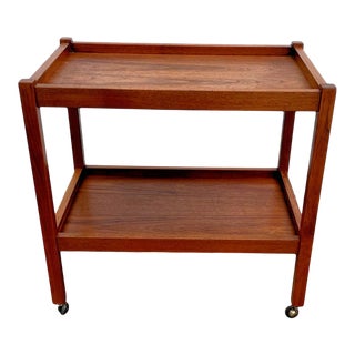Vintage Danish Trioh Mobler Teak Bar Cart For Sale