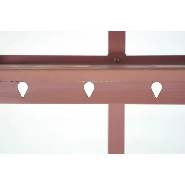 Mid 20th Century Vintage Industrial Steel Gingher Commercial Coat Rack For Sale - Image 5 of 12