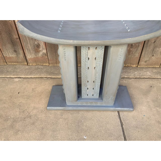 Tribal Modern Mid Century Accent Stool For Sale - Image 3 of 6