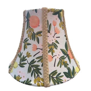 Custom Botanical Lampshade in Rifle Paper Co Primavera Fabric- Very Italian For Sale