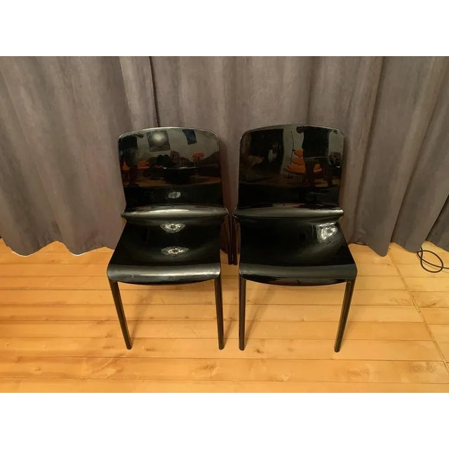 Black Set of Tiffany Dining Chairs by Marcello Ziliani for Casprini, Italy, 2005 For Sale - Image 8 of 11
