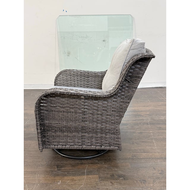 Outdoor Porch Glider Swivel Chair For Sale - Image 4 of 12
