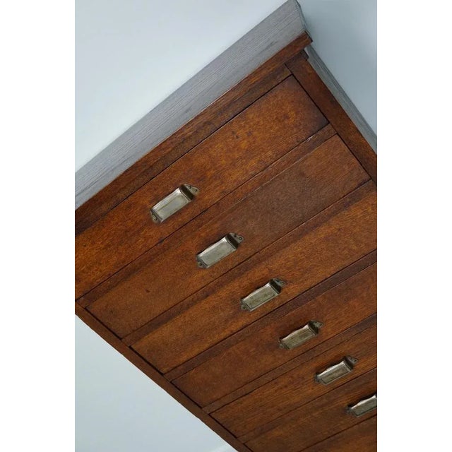 Wood Dutch Oak Apothecary Cabinet, 1930s For Sale - Image 7 of 13