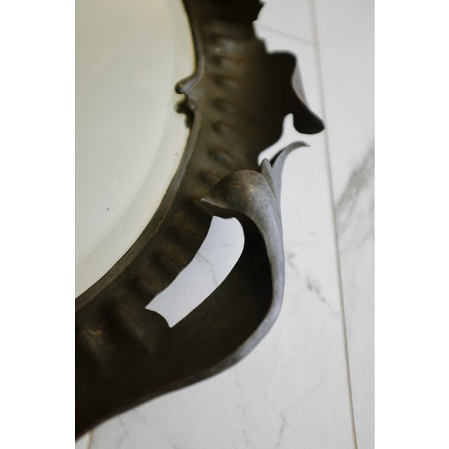 Black Early 20th Century Wrought Iron Wall Mirror For Sale - Image 8 of 10