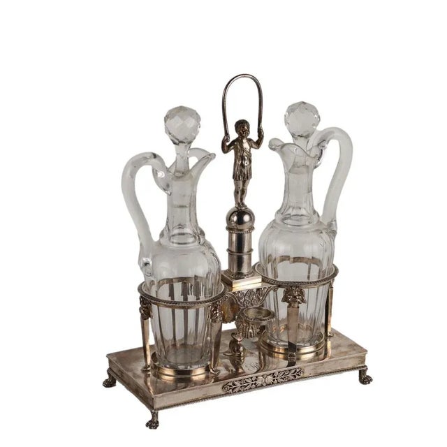 Vinegar Bottles in Embossed Silver Crystal by S.J. Dupezard, Paris, 1800s, Set of 3 For Sale - Image 13 of 13