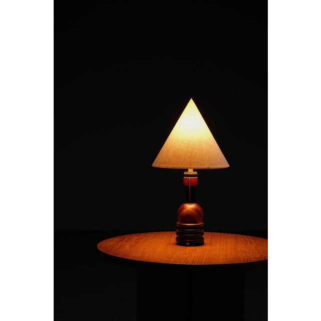 Amsterdamse School Table Lamp by H. Steinpatz, 1920s For Sale - Image 4 of 12