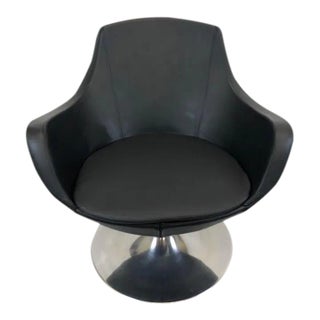 Modern Italian Black Chair by Michieli For Sale