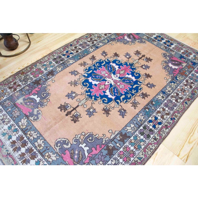Vintage Central Anatolian Konya Turkish Area Rug Navy