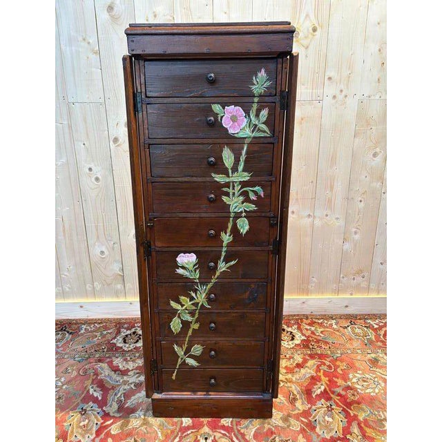 Brown Rustic Chiffonier Cabinet For Sale - Image 8 of 9
