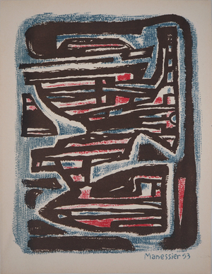 Alfred Manessier, Composition en couleurs, Lithograph