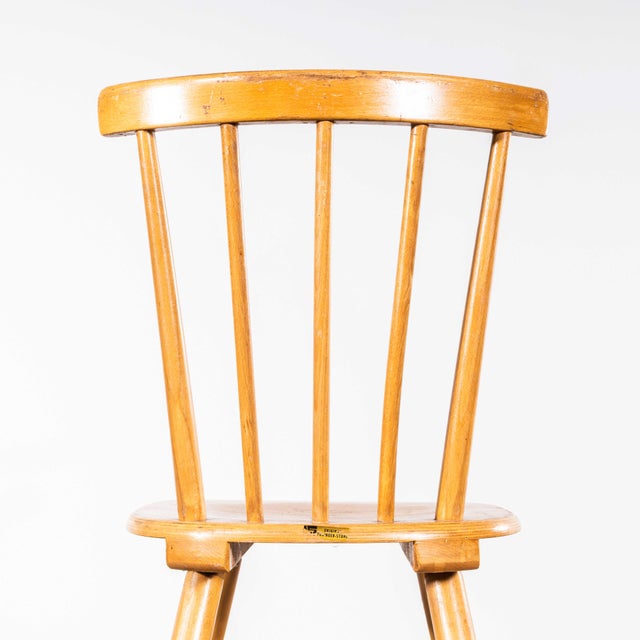 Brown Stick Back Dining Chairs, 1950s, Set of 4 For Sale - Image 8 of 10