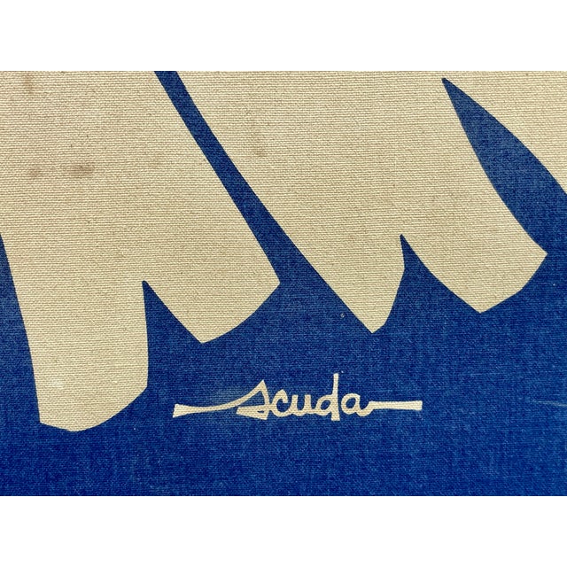 Textile Mid Century Modern Fabric Artwork by Bob Van Allen Scuda, C. 1960’s For Sale - Image 7 of 10