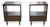 A Pair of Classic Mid Century Night Stands Open Backs Walnut Ca' 1960's For Sale