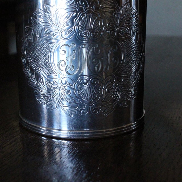 Small English Silver Plate Tea Caddies, Henry Birks and Sons- A Pair For Sale - Image 11 of 12