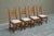 Wood Razorblade Chairs in Oak and Wool by Henning Kjærnulf, 1960s, Set of 4 For Sale - Image 7 of 16