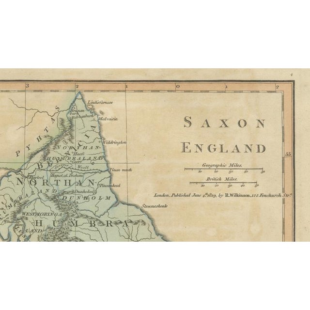Early 19th Century Saxon England Map by Wilkinson, London, 1817 For Sale - Image 5 of 11