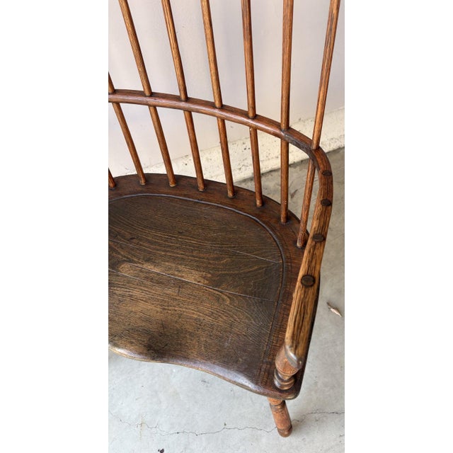 18thc New England Extended Arm Comb Back Windsor Birdcage For Sale - Image 10 of 16