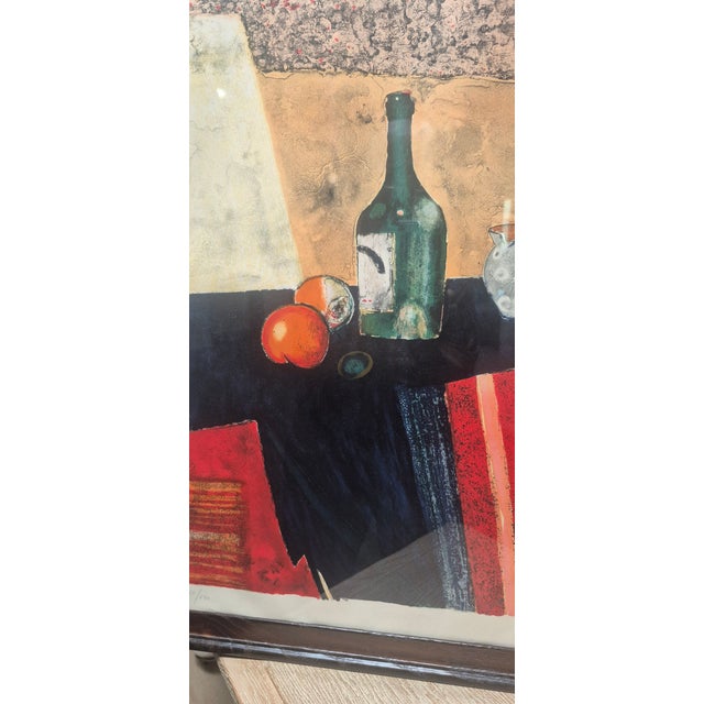 Rene Genis 1960s ~ "Nature Morte Avec Bouteille" Signed & Numbered Date: circa 1965 Lithograph, signed in pencil Edition...