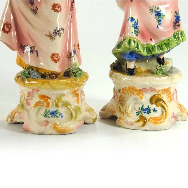Beige Vintage Italian Figurines from Capodimonte, 1950s. Set of 2, Set of 2 For Sale - Image 8 of 11