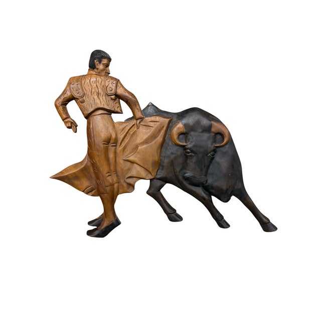 1970s Mid-Century Modern Carved Matador Wall Art For Sale - Image 5 of 5