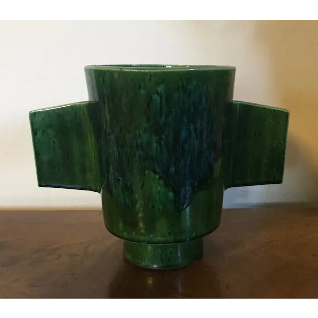 French Modernist Art Deco Pottery Vase For Sale In New York - Image 6 of 13