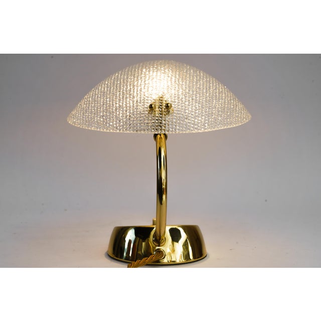 Gold Table Lamp with Acrylic Shade from Rupert Nikoll, Vienna, 1960s For Sale - Image 8 of 14